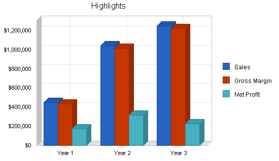 Chiropractic clinic business plan, executive summary chart image