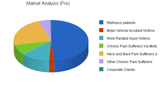 Chiropractic clinic business plan, market analysis summary chart image