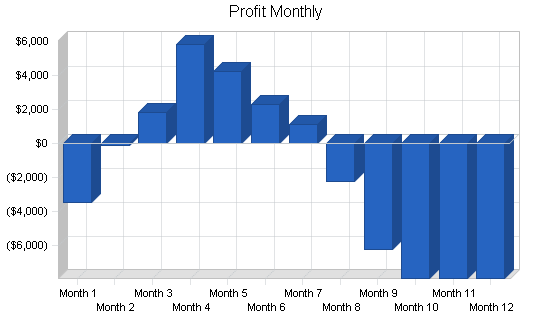 Garden nursery business plan, financial plan chart image