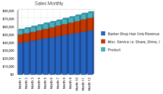 Mens salon business plan, strategy and implementation summary chart image