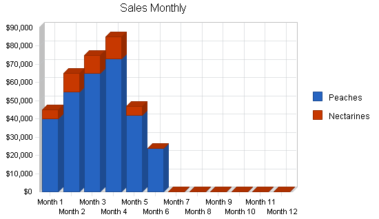 Peach and apricot farm business plan, strategy and implementation summary chart image