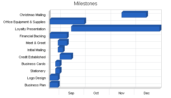 Print broker business plan, strategy and implementation summary chart image