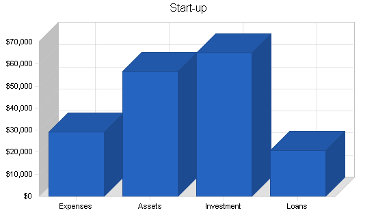 Tanning salon business plan, company summary chart image