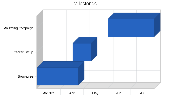 Yoga center business plan, strategy and implementation summary chart image